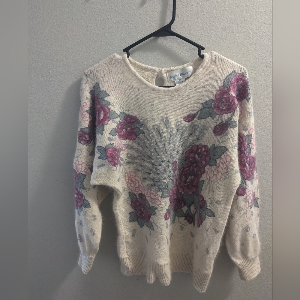 Vintage Jessica Roberts floral sweater